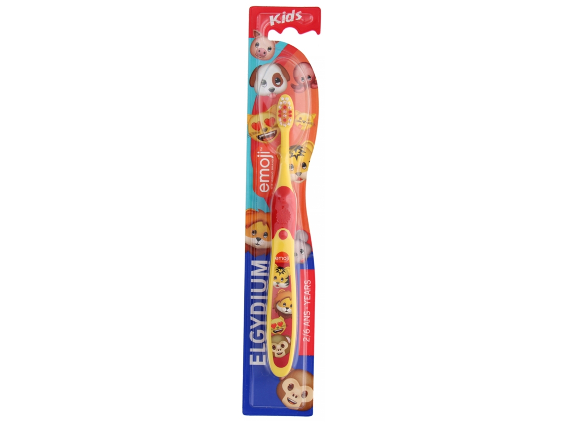 Cepillo de Dientes Suave para Niños 2/6 Años Emoji ELGYDIUM