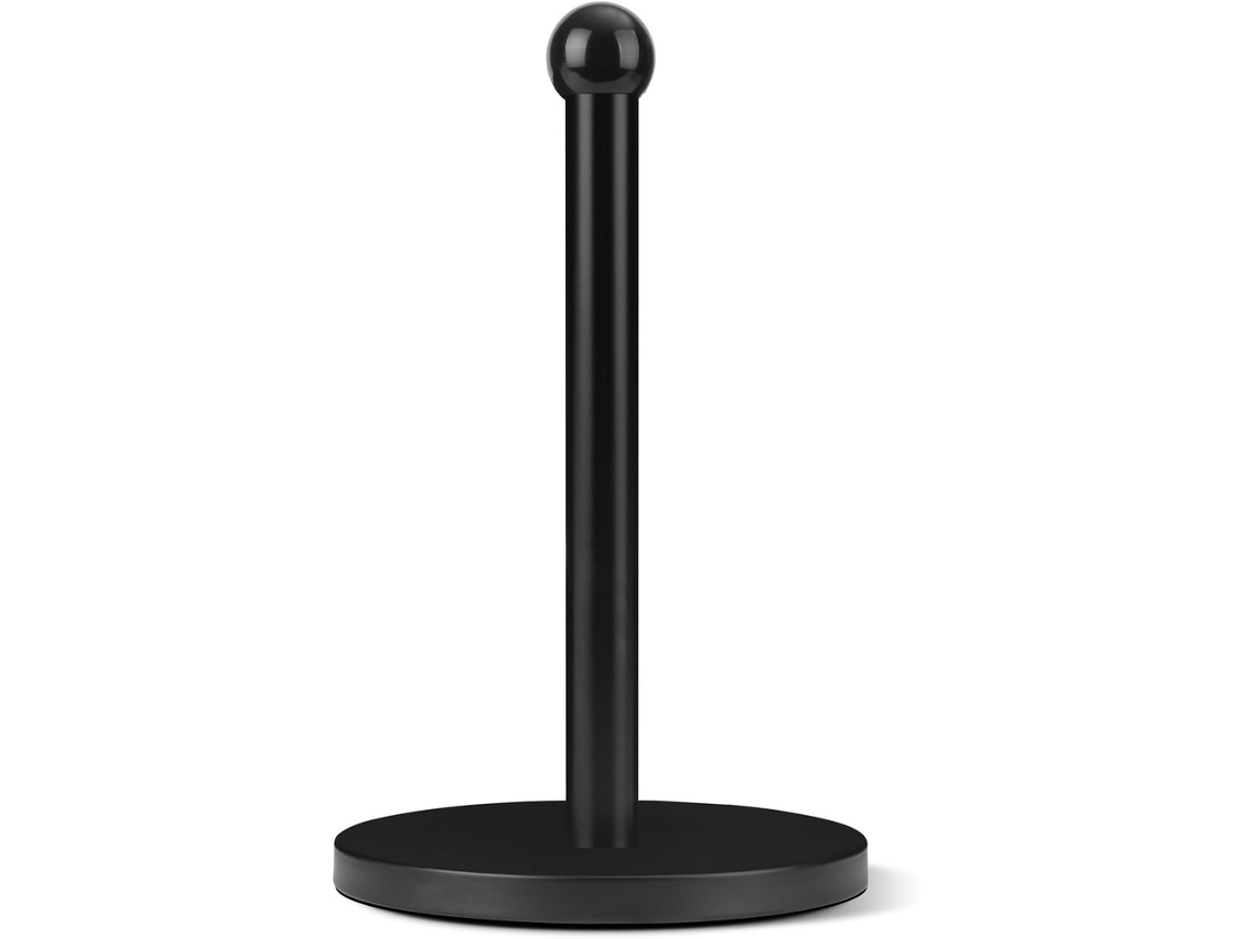 Soporte para rollo de acero inoxidable negro, toallero gratis, soporte para película Tommy01