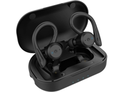 Auriculares deportivos intrauditivos Tws True Wireless Bluetooth 5.0 Auriculares deportivos Ipx7 Sonido estéreo resistente al agua Negro YEMAESRE