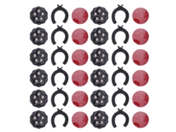 12 Ruedas Giratorias Autoadhesivas Con Freno, Rotación Robusta De 360° Para Muebles Y Electrodomésticos, Color Negro.