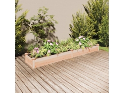 Jardinera elevada con forro de madera maciza de abeto de 240 x 45 x 25 cm, DKD Home Decor