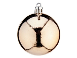 Bolas de Navidad 6 cm 24 Unidades Pvc Champagne