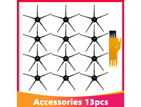 Negro/blanco, 3 brazos/5 brazos, cepillo lateral Universal para aspiradora Xiaomi 1 2 1S Mijia Roborock Robot limpiador S4 S5 S6 Max S50 S60