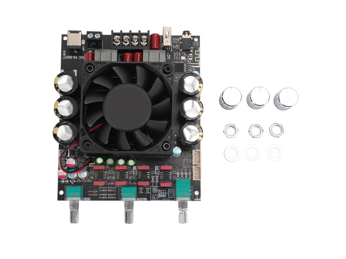 Placa Amplificadora Bluetooth Zk 3002t Con Chip Tpa3255, 300w+300w, Ajuste De Graves Y Agudos.