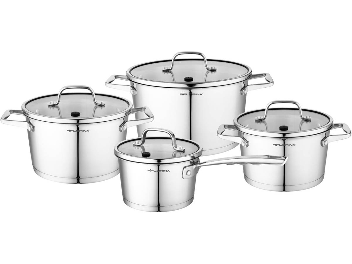 Batería de Cocina FLORINA Professional Plateado (8un)