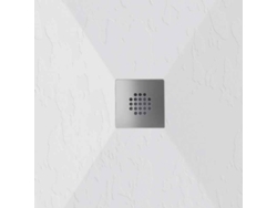 Plato De Ducha Pizarra Dexa Blanco  80x140 Cm Rejilla Acero Inox.
