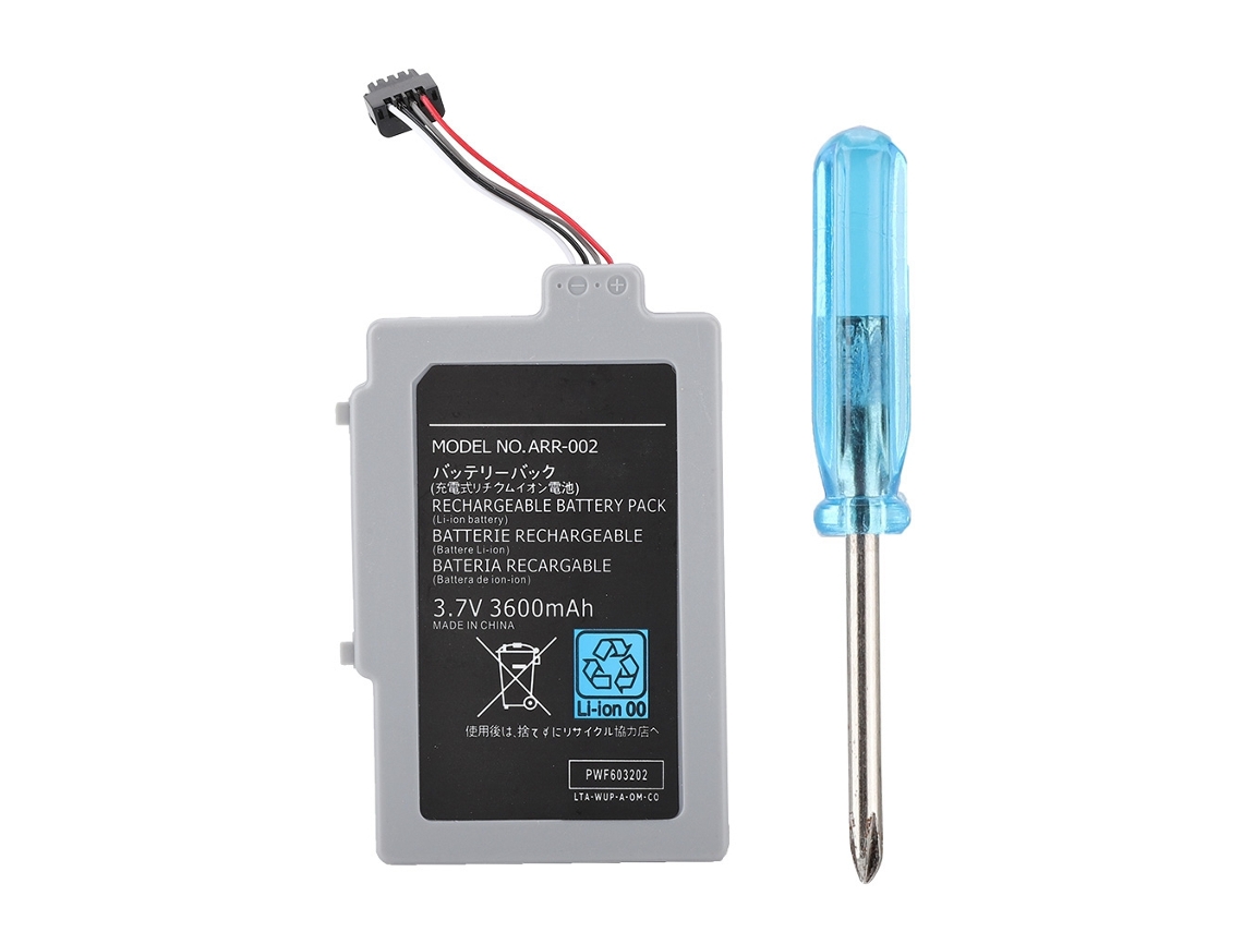 Batería Recargable De 3,7 V Y 3600 Mah Para Mando De Wii U, Repuesto Con Cargador.