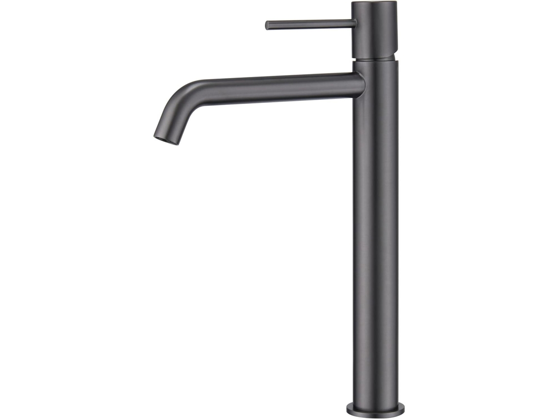 Grifo monomando para lavabo, de caño alto, de latón.