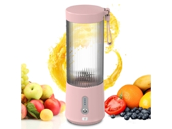 Exprimidor Eléctrico Pequeño Portátil De 450 Ml Recargable Para Frutas Verduras Batidos Batidos (rosa) Cuich