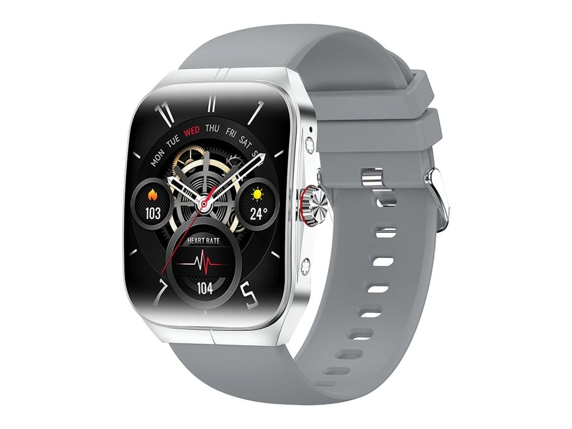 Reloj inteligente Hk80 con llamadas Bluetooth, monitorización de salud, modos de música y deportes, gris Bestvite
