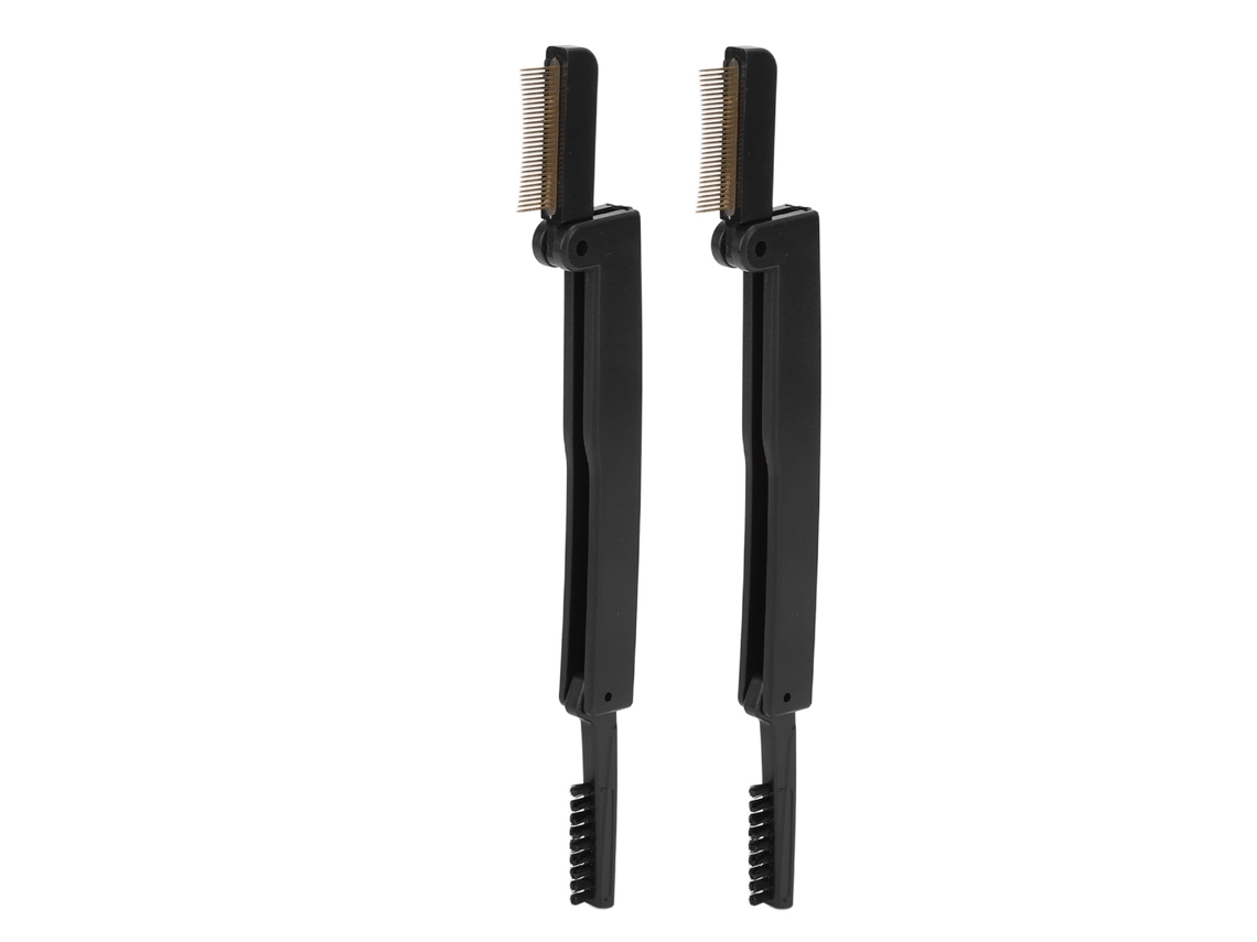 2 Piezas De Peine Para Pestañas Y Cejas Plegables De Dientes De Metal Doble Lado Vante