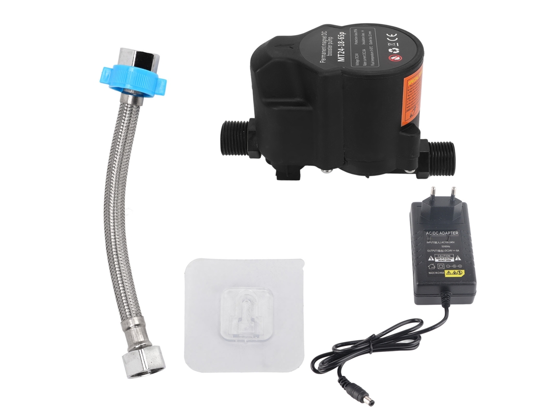 Bomba de refuerzo de presión automática de bajo nivel de ruido para ducha, DC24V, enchufe europeo, 100-240V.