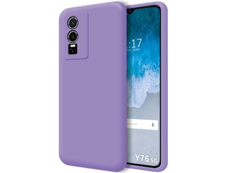 Carcasa para Vivo Y76 5G TUMUNDOSMARTPHONE Silicona Líquida Morado
