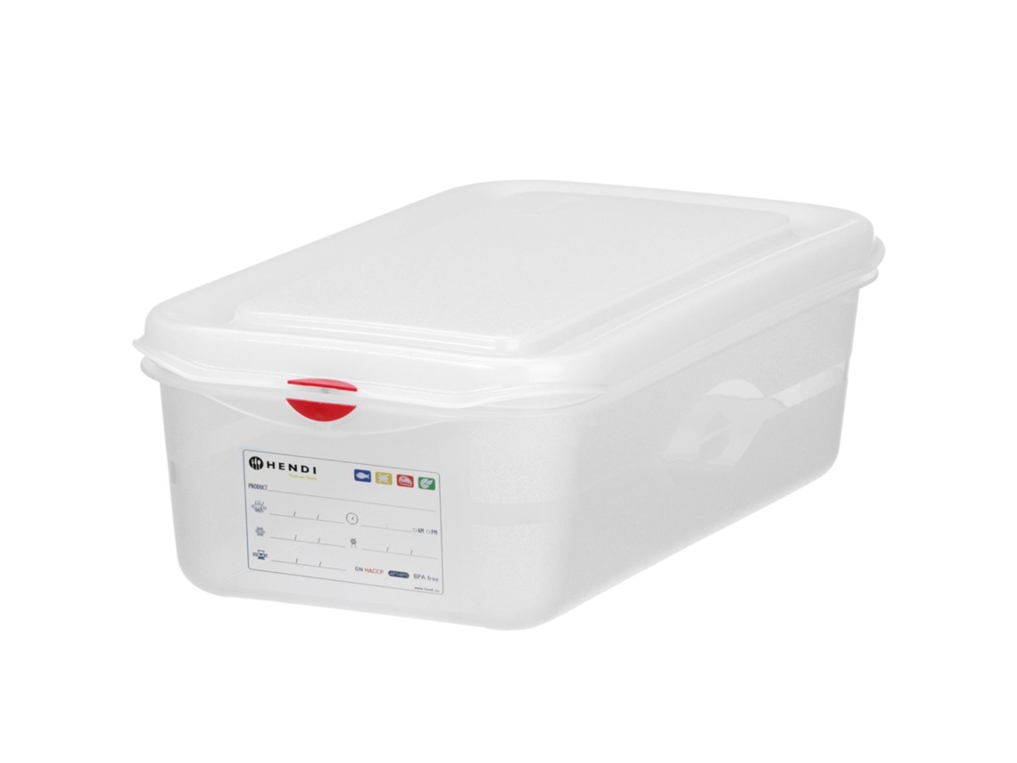 Pojemnik Spożywczy Gn 1/3 Z Etykietą Pokrywką 4 L 325x176x100 Mm HENDI