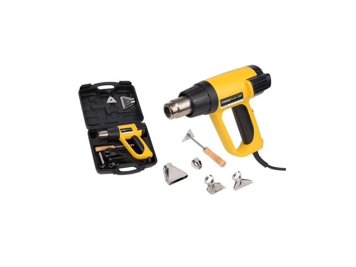 Decapadora Powerplus 2000 W 230 V Cable de 3 m 4 boquillas