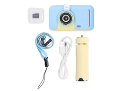 Bj-câmera Para Crianças Hd Com Tela De 2,4 Polegadas, 40mp Foto, Vídeo 1080p, Brinquedo Câmera Com Cartão De Memória 32g Azul Amarelo