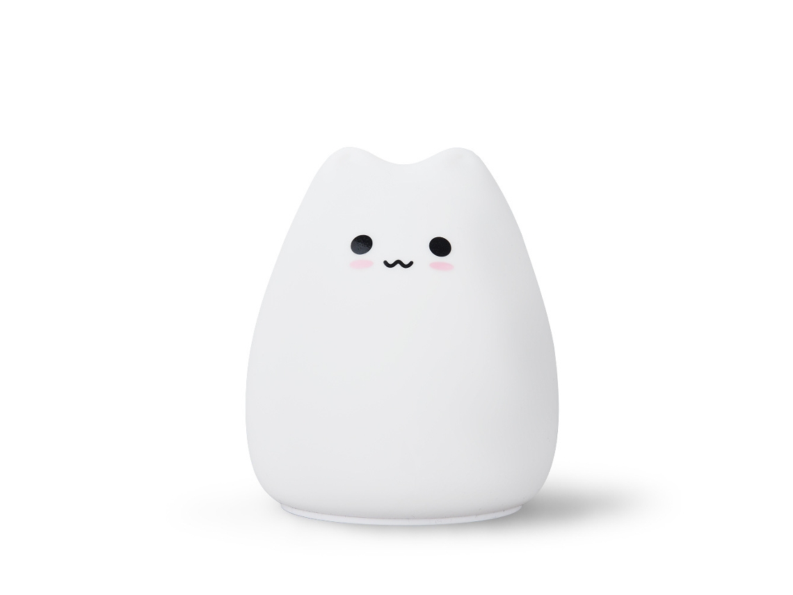 Lámpara De Noche De Silicona Con Diseño De Gato, Funciona Con Pilas, Para Habitación Infantil, Clase A