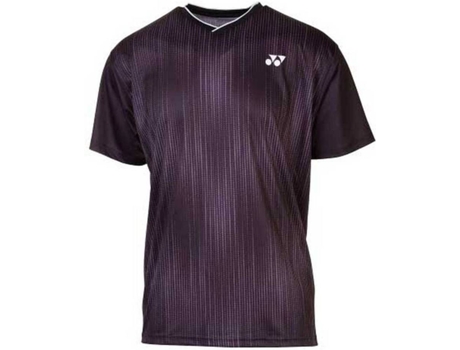 Camiseta de Hombre YONEX Crew Neck Tenis Poliéster Negro (M)
