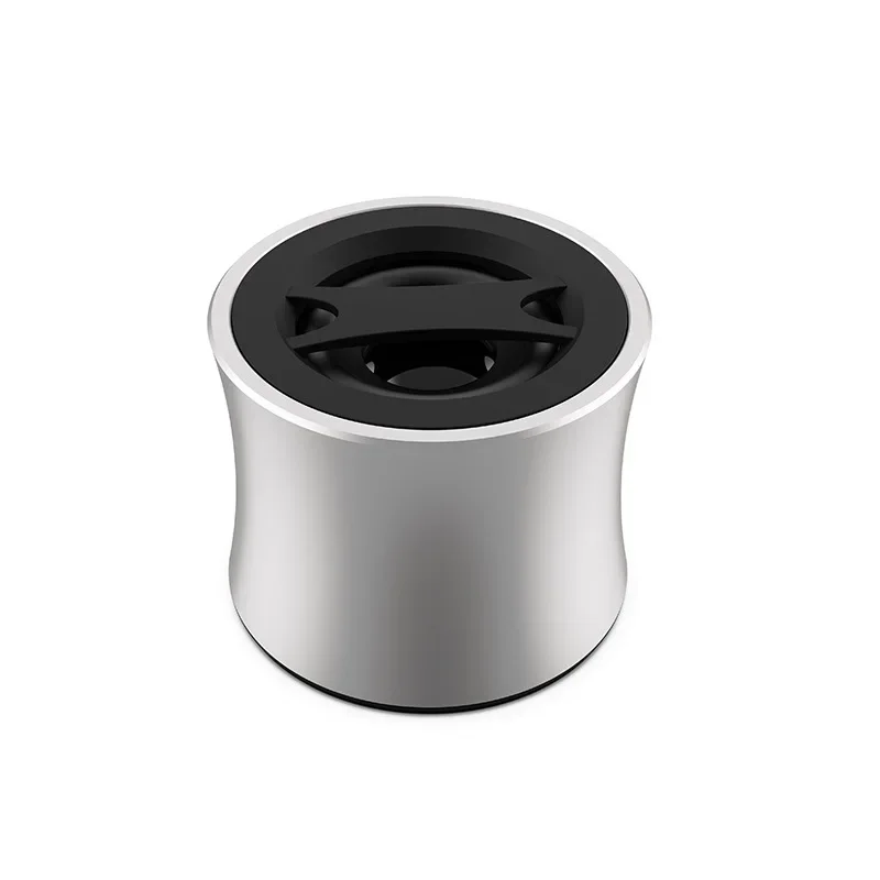 Altavoz Bluetooth (plateado) Con Ranura Para Tarjeta De Red, Que Permite Realizar Llamadas Con Manos Libres Y Reproducir Radio Fm.