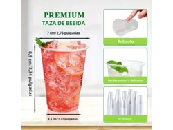 Vaso de plástico transparente desechable MDUG 200ml 100 unidades