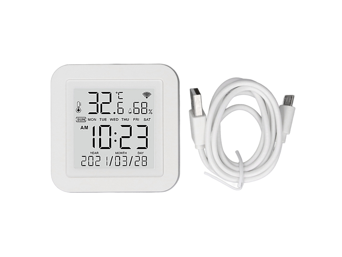 Sensor De Temperatura E Umidade Inteligente Sem Fio 2.4ghz Higrometro Termometro Digital Com Indicador Led