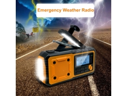 2026-radio De Emergencia Meteorológica Solar Con Manivela Radio Fm Am Wb Linterna Lampara Sos Alarma Batería 4000mah