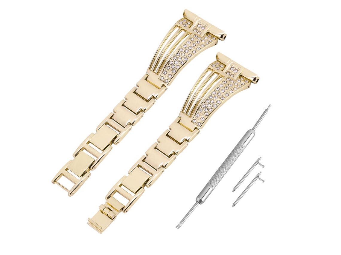 Correa de acero inoxidable para Fitbit Versa (diseño en abanico)