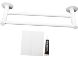 1 Toallero De Aluminio, Soporte Doble Para Toallas, Sin Perforación, Estante Almacenamiento Múltiple Cocina Y