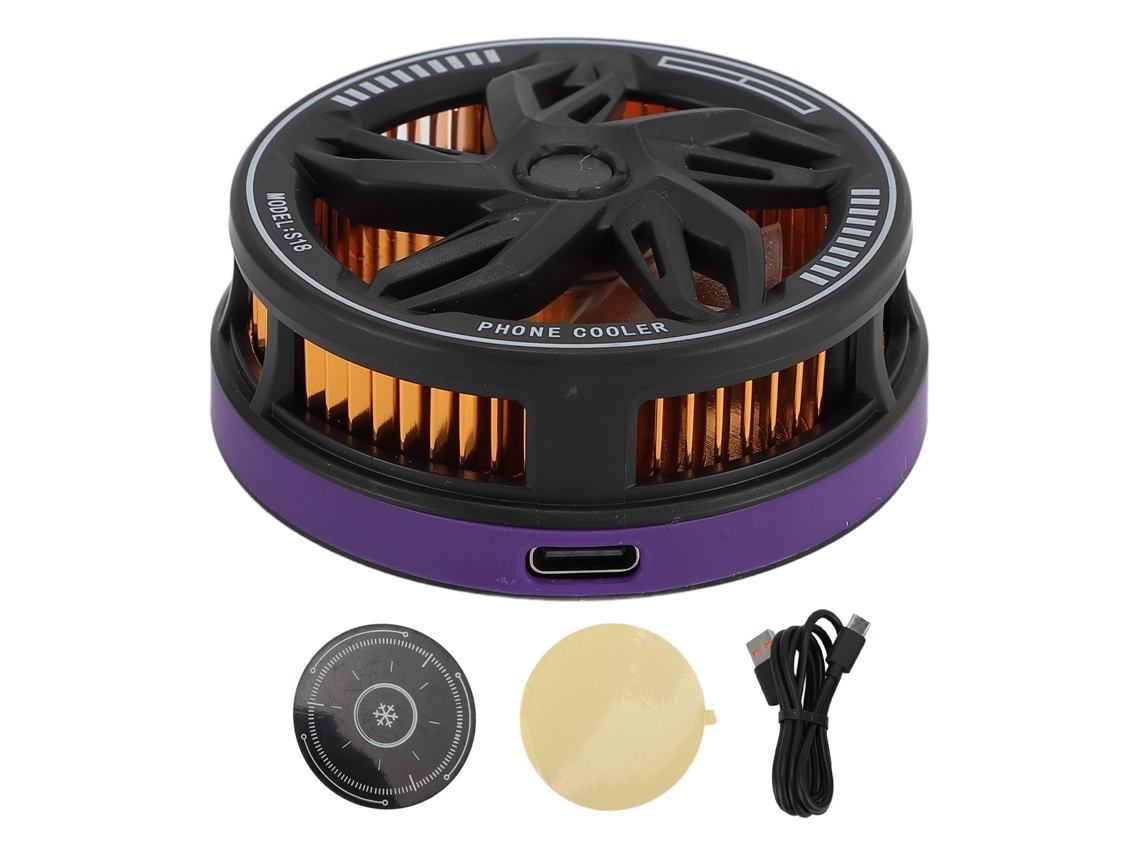 Ventilador Portátil Magnético Silencioso De 15 W Para Juegos Y Transmisiones En Vivo - Negro