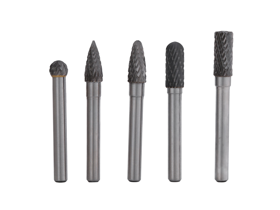 Kit De 5 Brocas De Tungstênio Para Rotomartelo 6mm, Cabo 8mm, Cabeça De Corte Rotativa