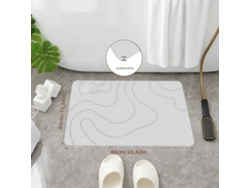 (gris Claro) Alfombra De Baño De Tierra De Diatomeas, Antideslizante, Absorbente, De Secado Rápido, Alfombra Ecológica Moderna.