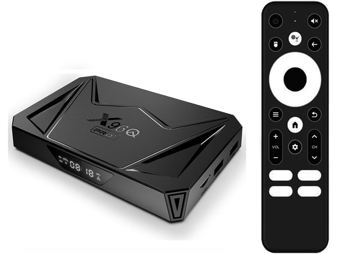 Tv Box X96q Pro 8k, Android 14.0, 4 GB de RAM/64 GB de ROM, Octa Core, 1000 m Ethernet Wifi6 Dual Wifi 2.4 g/5 g Bisbisous (negro)