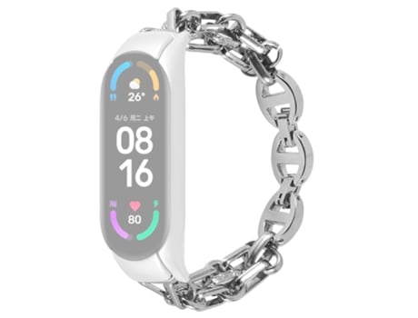 Correa de acero inoxidable ahuecar para Xiaomi Mi Band 5/6 - plata
