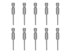 10 Piezas Brocas De Destornillador Eléctrico Cruzadas Magnéticas Acero Aleado Repuesto 2.5mm