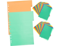 Juego de 10 carpetas transparentes con barra deslizante, organizador de archivos para la escuela y la oficina.