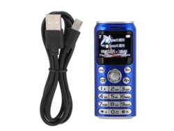 Telefone Móvel Mini Estudante Com Cartão Duplo Tela Curva 1.0 Polegada Bluetooth Dialer 2g Azul