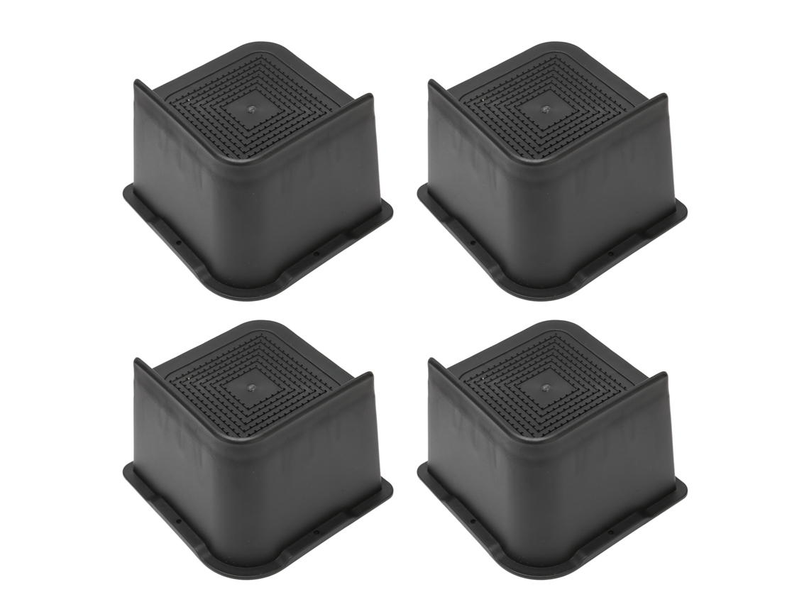 Juego de 4 elevadores móviles Primerox, ABS, anticaída, 10,2 cm, para cama, sofá, mesa y silla, blanco.
