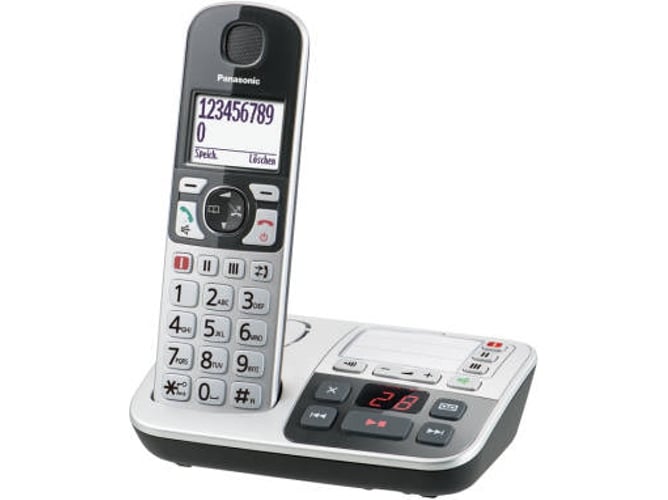 Teléfono fijo PANASONIC KX-TGE520GS negro, plata