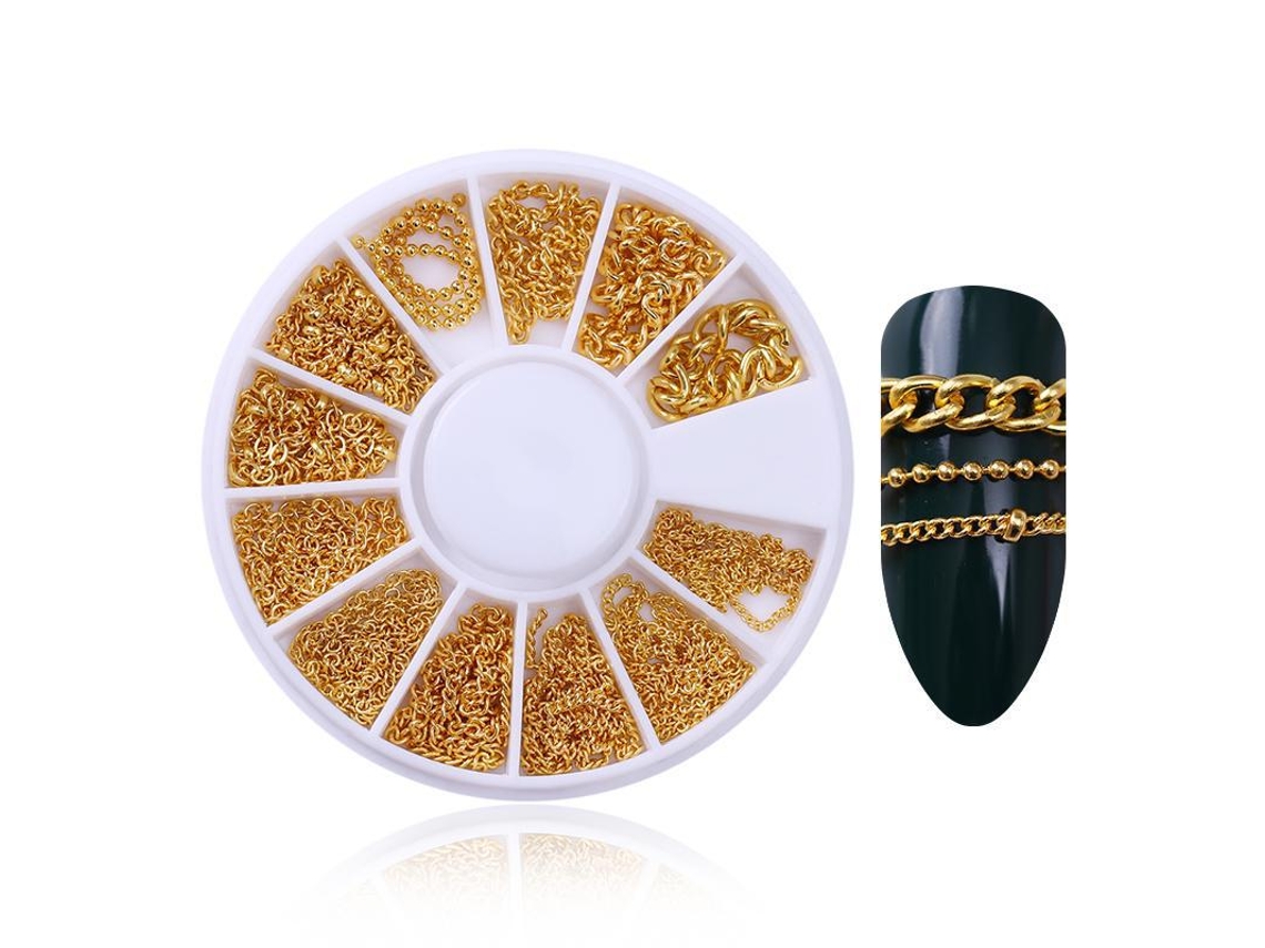 Accesorios para uñas decoradas con pedrería, cristales y apliques de pedrería.