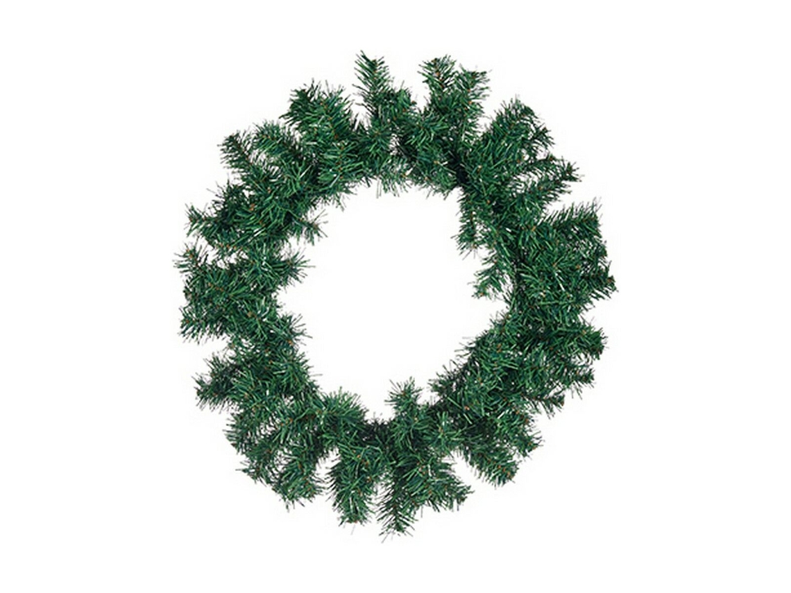 Corona de Navidad Verde Plástico 40 X 6 X 40 cm