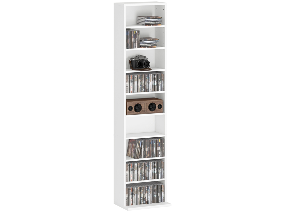 Estante Alto Blanco Para Cd/dvd