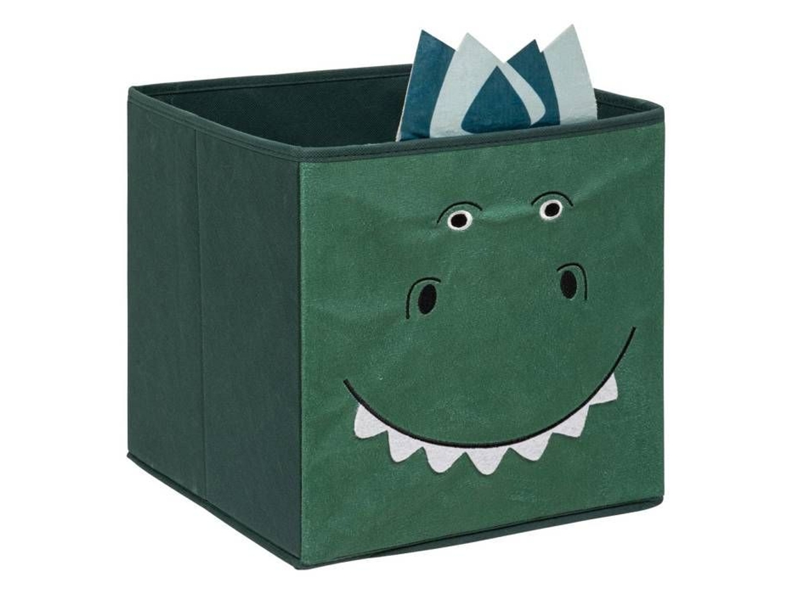 Caja de almacenamiento de dinosaurios H29cm Verde oscuro Verde oscuro ATMOSPHERA Interior Creator ATMOSPHERA Interior Creator