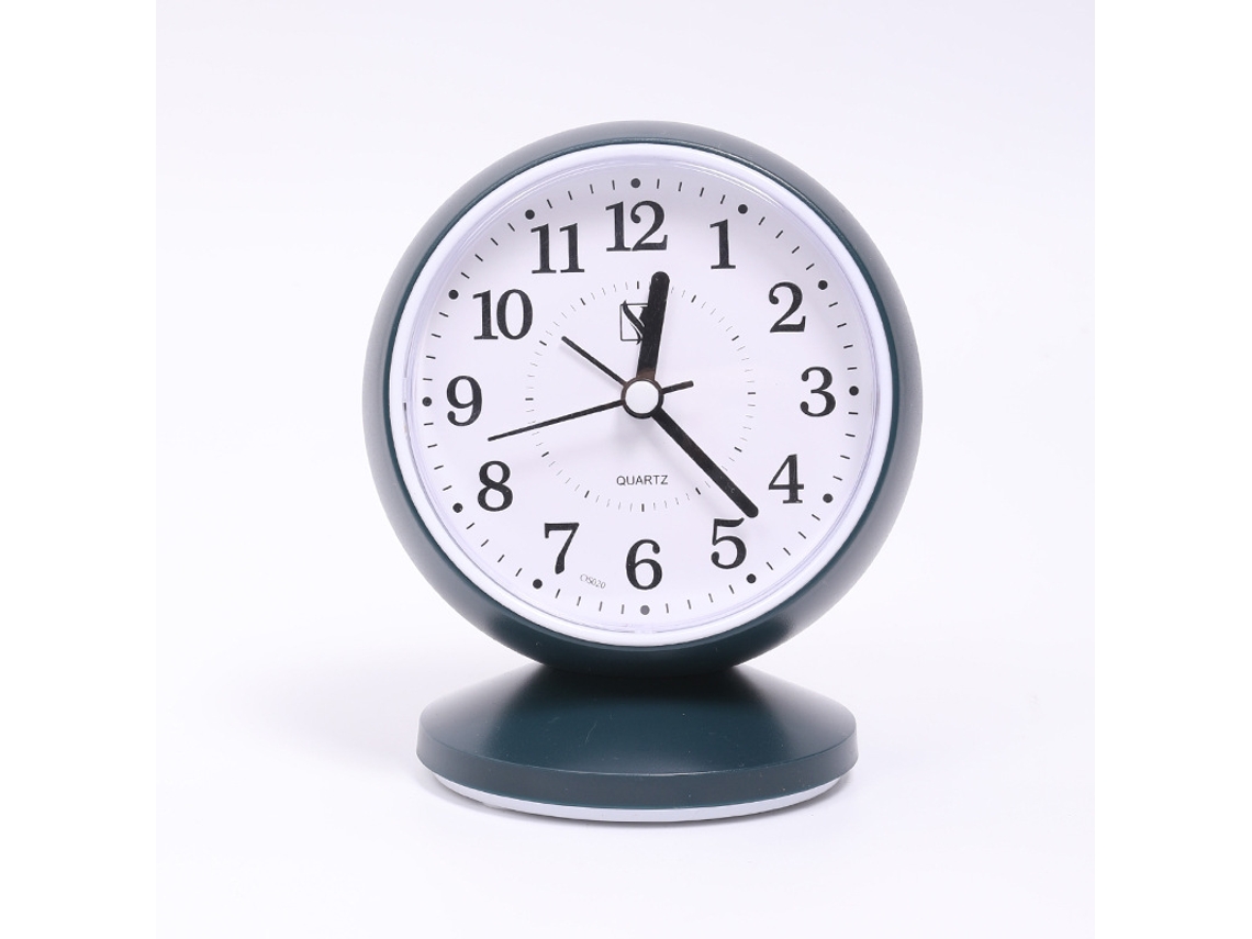 Reloj despertador de escritorio para estudiantes Yuysan, reloj silencioso para dormitorio infantil, reloj OS020 redondo verde