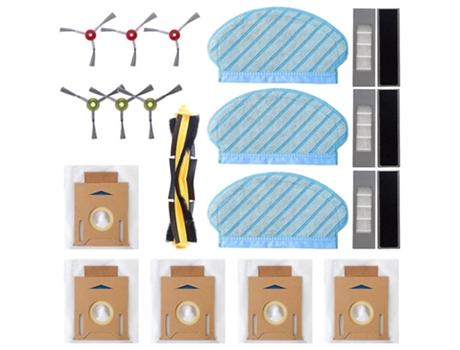 Conjunto de escovas de filtro de 18 peças, para ecovacs deebot ozmo t8 t8 + t8 aivi t8 max