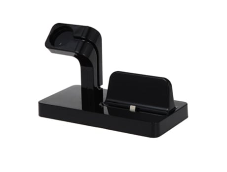 Estación de acoplamiento inalámbrica Portátil SLOWMOOSE 2 en 1 para Apple Watch y Iphone (Negro)