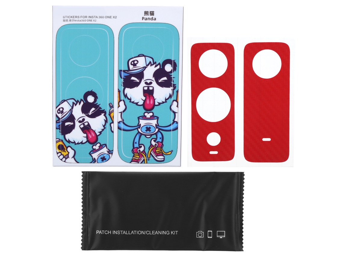 Pegatinas de PVC para la cámara de acción Insta360 One X2, impermeables y con película protectora anti-rayos.
