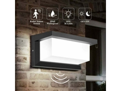 Aplique De Pared Led Para Exteriores Con Sensor De Movimiento, 18w, En
