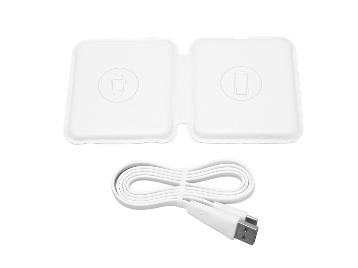 Cargador Inalámbrico Rápido Plegable Magnético 3 En 1 Para Iphone, Auriculares Y Reloj