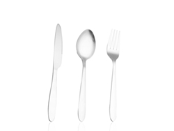 Juego de 12 cubiertos: cuchillo, tenedor y cuchara de acero inoxidable, servicio para 4 TRUYUETY