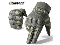Guantes Tácticos De Piel Sintética Con Malla Para Hombre, Ideales Para Deportes Al Aire Libre, Tiro, Caza Y Ciclismo. Dedos Completos.